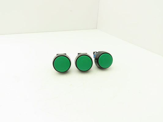 Fuji Electric Pushbutton Switch Large Green 30mm 250V 6A Lot of 3