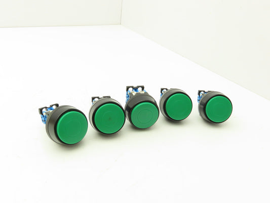 Fuji Electric Pushbutton Switch Large Green 30mm 250V 6A Lot of 5