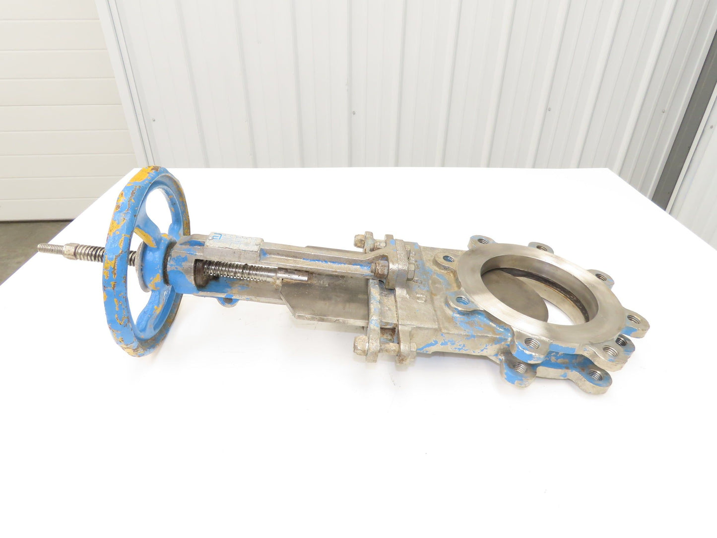 A-C Valve Inc 6" Stainless Knife Gate Valve Lug Style Rising Stem *Bad Seal*