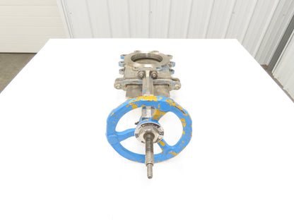 A-C Valve Inc 6" Stainless Knife Gate Valve Lug Style Rising Stem *Bad Seal*