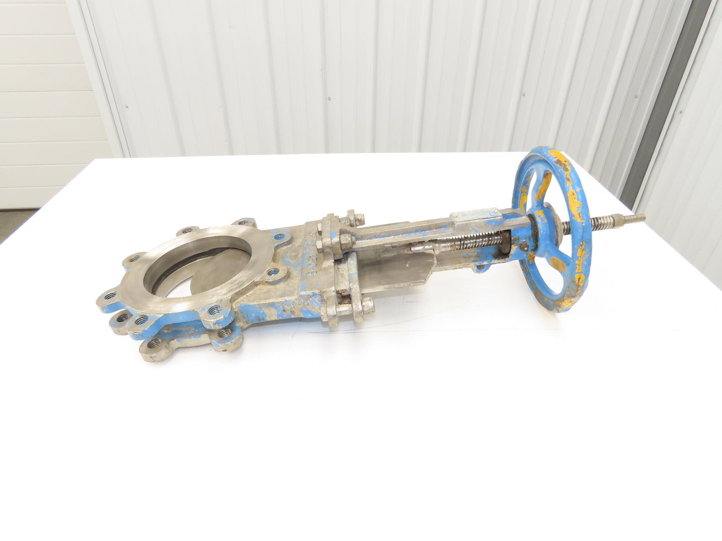 A-C Valve Inc 6" Stainless Knife Gate Valve Lug Style Rising Stem *Bad Seal*