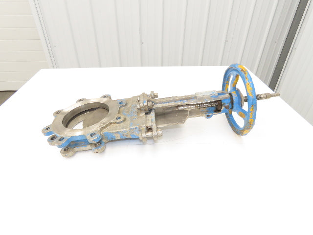 A-C Valve Inc 6" Stainless Knife Gate Valve Lug Style Rising Stem *Bad Seal*