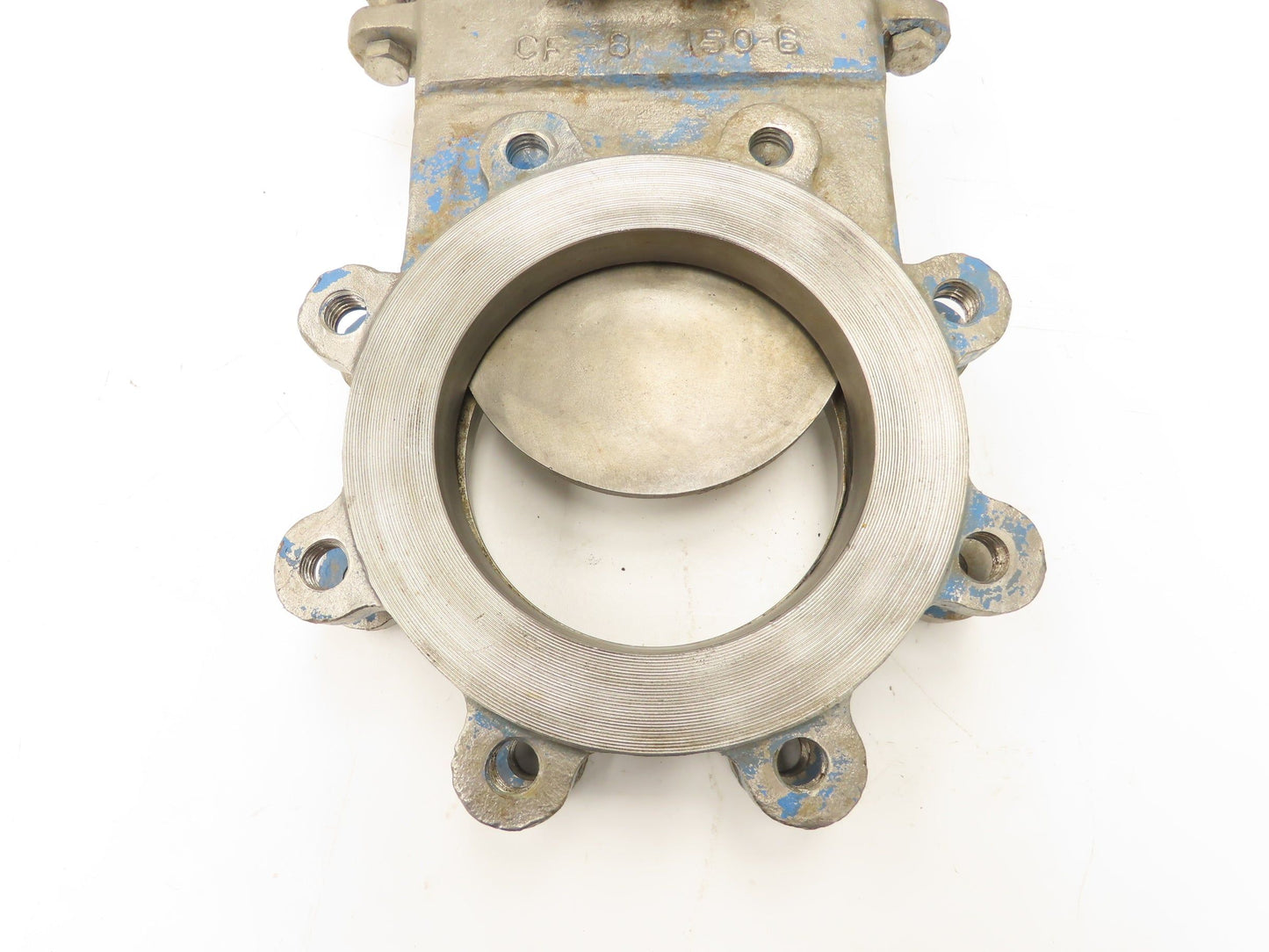 A-C Valve Inc 6" Stainless Knife Gate Valve Lug Style Rising Stem *Bad Seal*