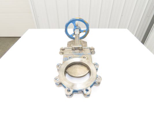 A-C Valve Inc 6" Stainless Knife Gate Valve Lug Style Rising Stem *Bad Seal*