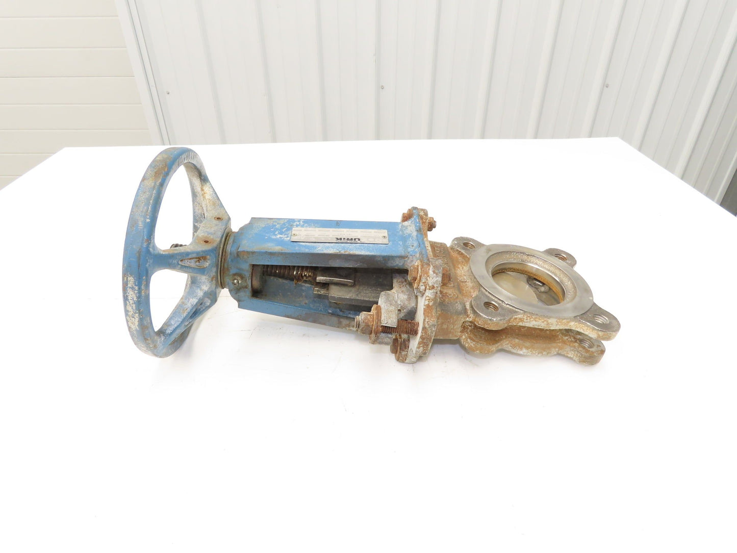 DeZurik Fig. 825 3" Stainless Knife Gate Valve Lug Style Rising Stem Rubber Seat