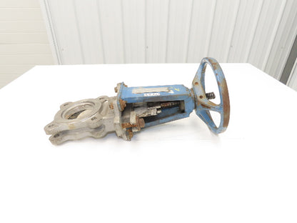 DeZurik Fig. 824 3" Stainless Knife Gate Valve Lug Style Rising Stem Metal Seat