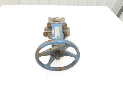 DeZurik Fig. 824 3" Stainless Knife Gate Valve Lug Style Rising Stem Metal Seat