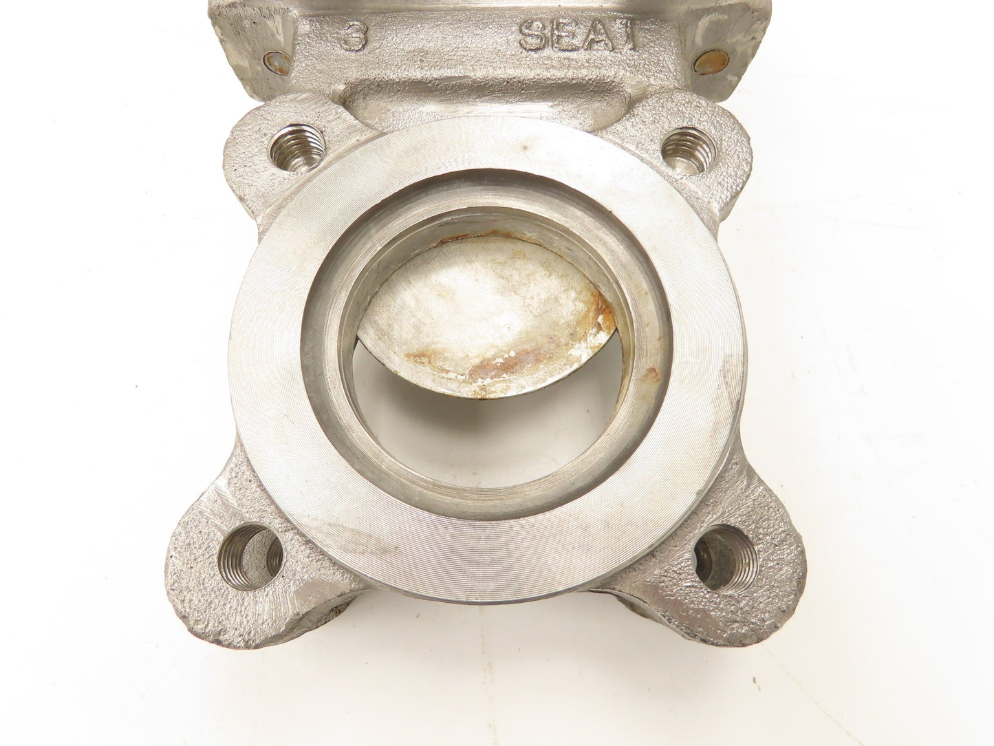 DeZurik Fig. 824 3" Stainless Knife Gate Valve Lug Style Rising Stem Metal Seat