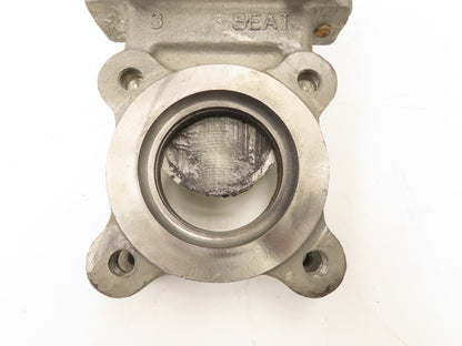 DeZurik Fig. 824 3" Stainless Knife Gate Valve Lug Style Rising Stem Metal Seat