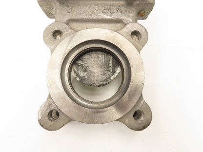 DeZurik Fig. 824 3" Stainless Knife Gate Valve Lug Style Rising Stem Metal Seat