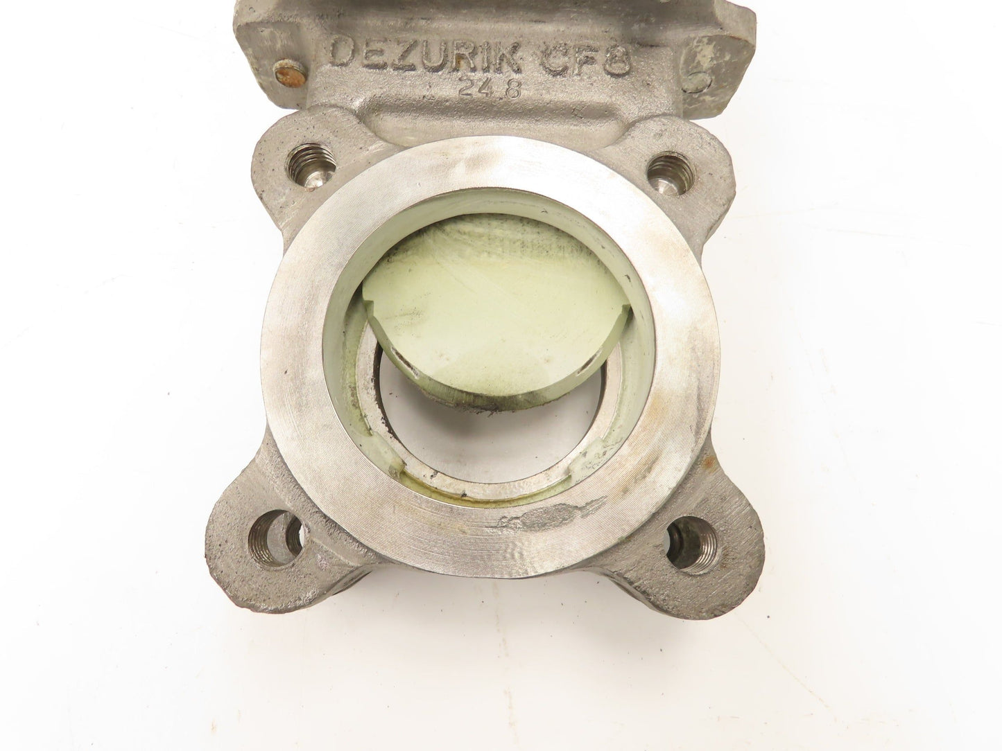 DeZurik Fig. 824 3" Stainless Knife Gate Valve Lug Style Rising Stem Metal Seat