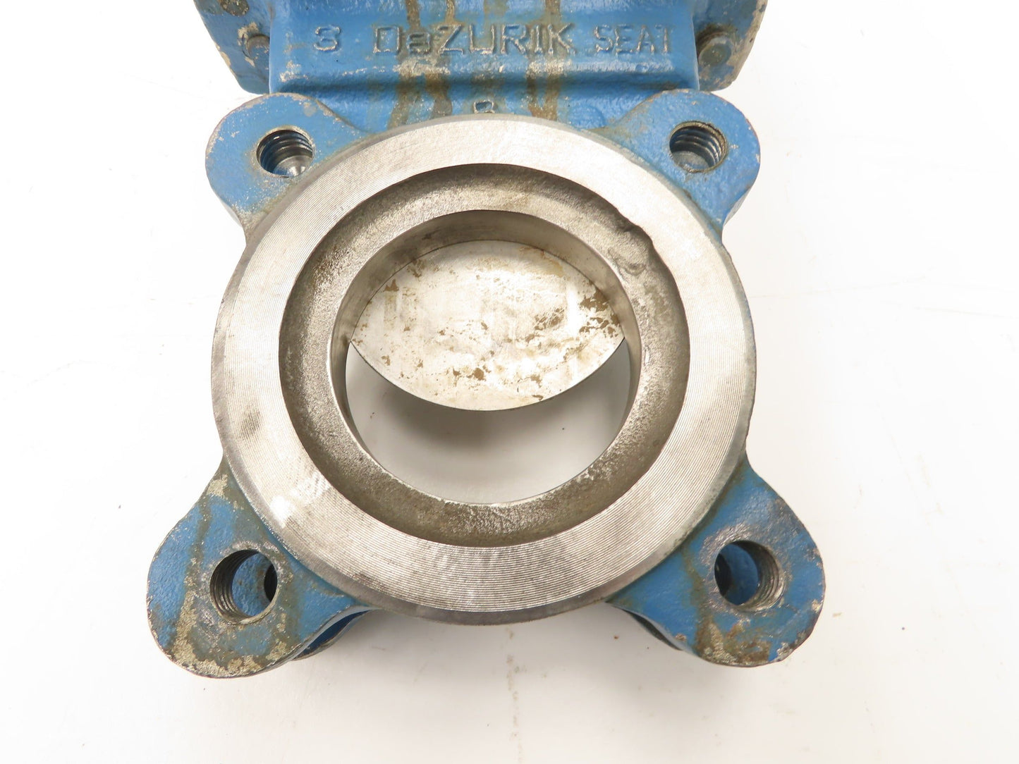 DeZurik Fig. 827 3" Stainless Knife Gate Valve Lug Style Rising Stem Metal Seat