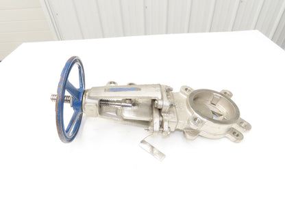 FNW 65BM 3" Stainless Knife Gate Valve V-Port Rising Stem Metal Seat