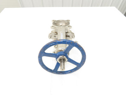 FNW 65BM 3" Stainless Knife Gate Valve V-Port Rising Stem Metal Seat