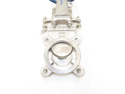 FNW 65BM 3" Stainless Knife Gate Valve V-Port Rising Stem Metal Seat