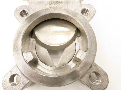 FNW 65BM 3" Stainless Knife Gate Valve V-Port Rising Stem Metal Seat