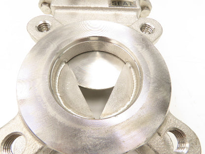 FNW 65BM 3" Stainless Knife Gate Valve V-Port Rising Stem Metal Seat