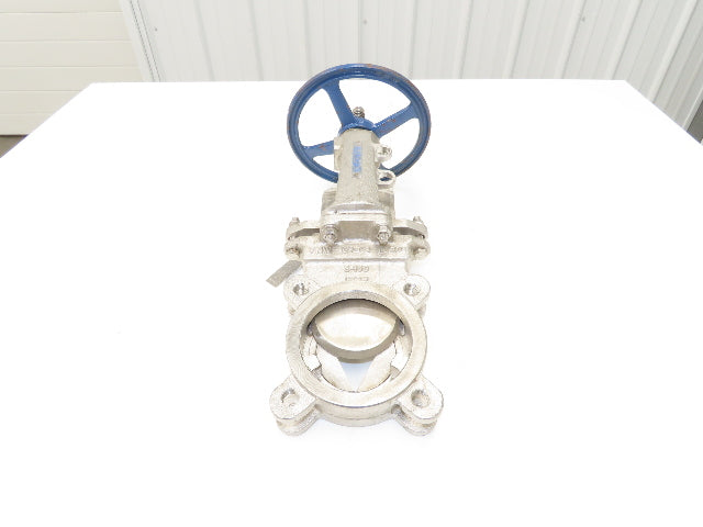 FNW 65BM 3" Stainless Knife Gate Valve V-Port Rising Stem Metal Seat