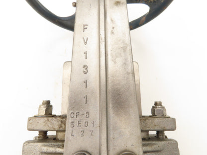 ITT Fabri-Valve C37 3" Stainless Knife Gate Valve Rising Stem Metal Seat