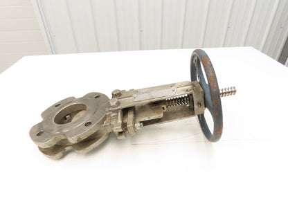 ITT Fabri-Valve C37 3" Stainless Knife Gate Valve Rising Stem Metal Seat