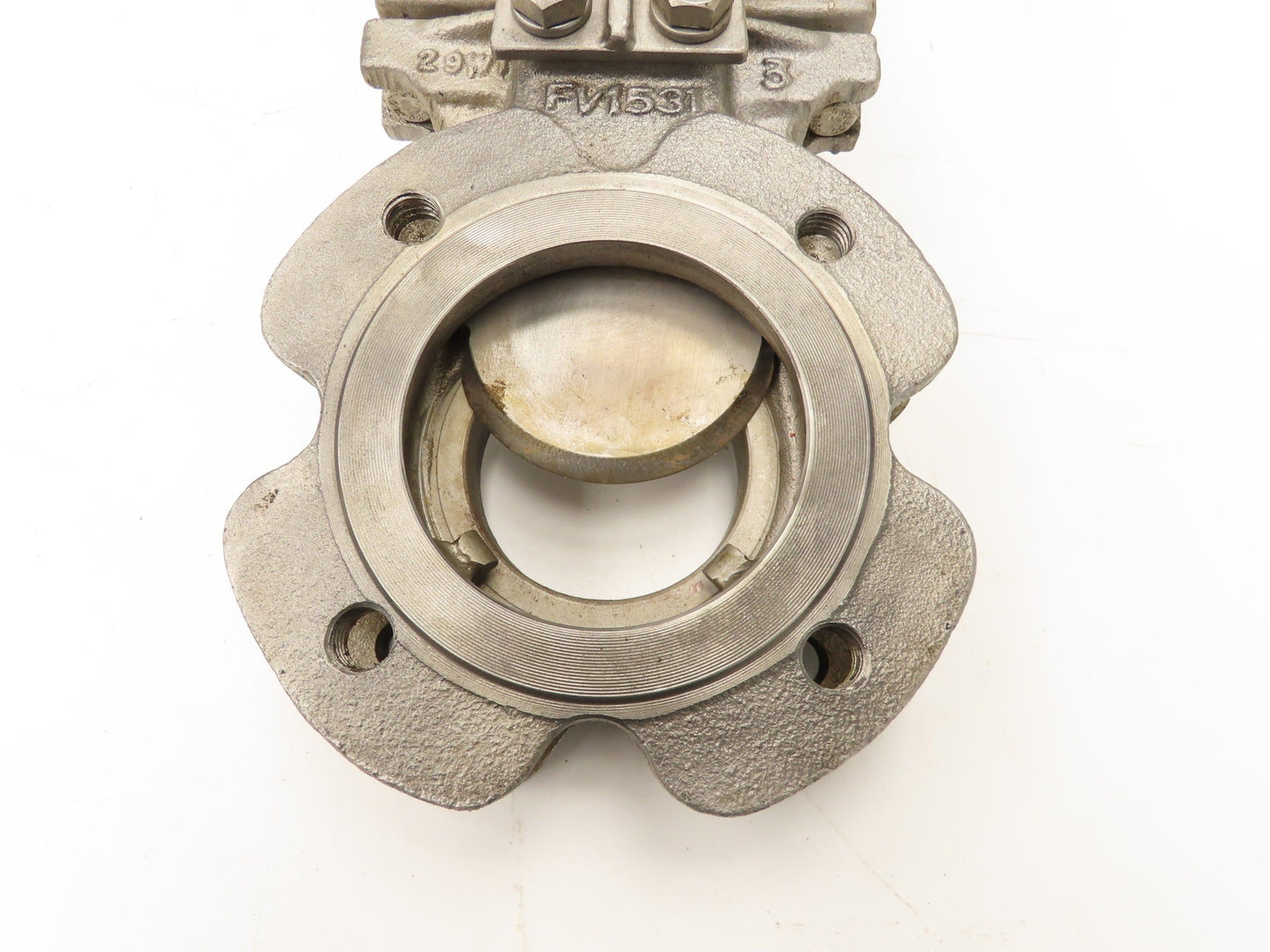 ITT Fabri-Valve C37 3" Stainless Knife Gate Valve Rising Stem Metal Seat