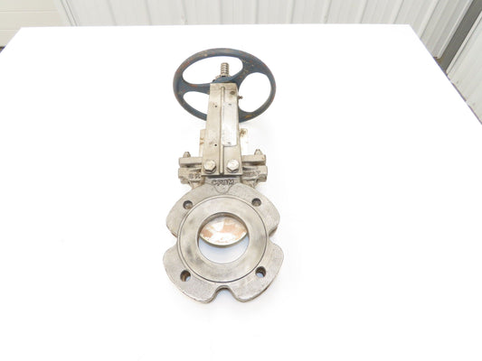 ITT Fabri-Valve C37 3" Stainless Knife Gate Valve Rising Stem Metal Seat