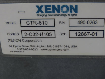 Xenon CTR-810 RC 800 UV Vis Pulsed Lighting System Controller 2-C32-H105 Config