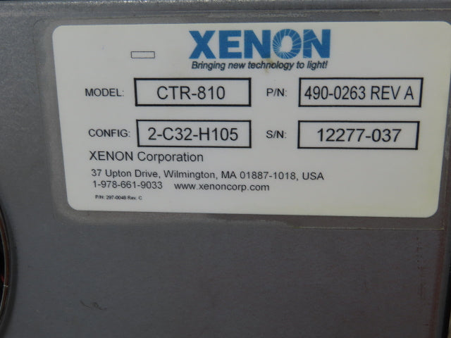 Xenon CTR-810 RC 800 UV Vis Pulsed Lighting System Controller 2-C32-H105 Config