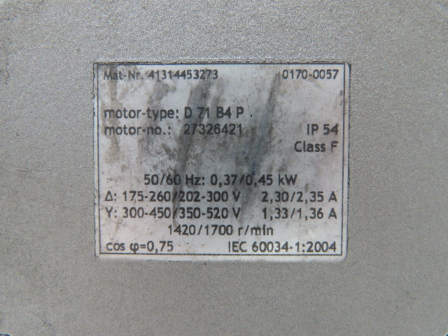 Becker VT 4.10 Rotary Vane Oil-less Vacuum Pump 1Hp 850mbar 460V 3PH 12m³/h