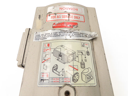 Becker VT 4.10 Rotary Vane Oil-less Vacuum Pump 1Hp 850mbar 460V 3PH 12m³/h