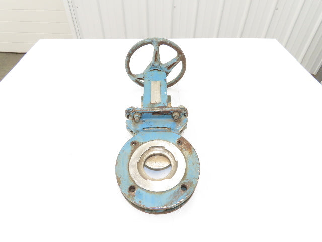 DeZurik 828 3" Knife Gate Valve Lug Style Rising Stem 316SS Disc Rubber Seat