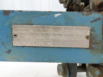 DeZurik 828 3" Knife Gate Valve Lug Style Rising Stem 316SS Disc Rubber Seat