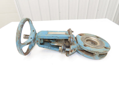 DeZurik 828 3" Knife Gate Valve Lug Style Rising Stem 316SS Disc Rubber Seat