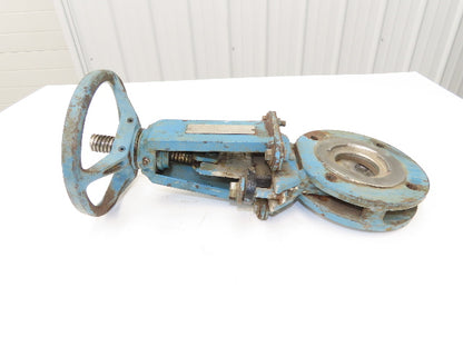 DeZurik 828 3" Knife Gate Valve Lug Style Rising Stem 316SS Disc Rubber Seat