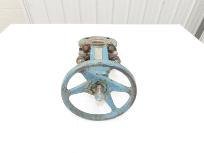 DeZurik 828 3" Knife Gate Valve Lug Style Rising Stem 316SS Disc Rubber Seat