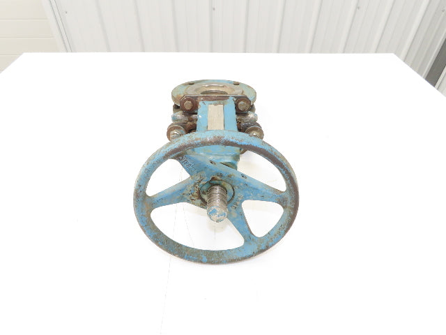 DeZurik 828 3" Knife Gate Valve Lug Style Rising Stem 316SS Disc Rubber Seat