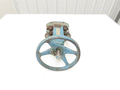 DeZurik 828 3" Knife Gate Valve Lug Style Rising Stem 316SS Disc Rubber Seat