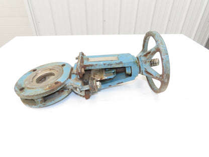 DeZurik 828 3" Knife Gate Valve Lug Style Rising Stem 316SS Disc Rubber Seat