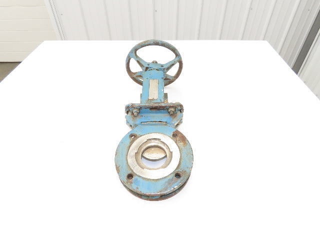 DeZurik 828 3" Knife Gate Valve Lug Style Rising Stem 316SS Disc Rubber Seat