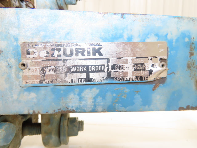 DeZurik 828 3" Knife Gate Valve Lug Style Rising Stem 316SS Disc Rubber Seat