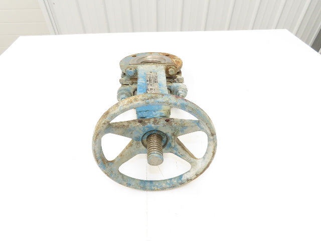 DeZurik 828 3" Knife Gate Valve Lug Style Rising Stem 316SS Disc Rubber Seat