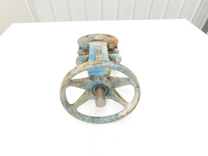 DeZurik 828 3" Knife Gate Valve Lug Style Rising Stem 316SS Disc Rubber Seat