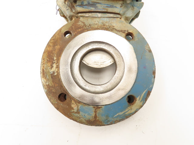 DeZurik 828 3" Knife Gate Valve Lug Style Rising Stem 316SS Disc Rubber Seat