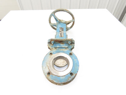 DeZurik 827 Flanged 3" Knife Gate Valve Rising Stem 316SS Disc Metal Seat