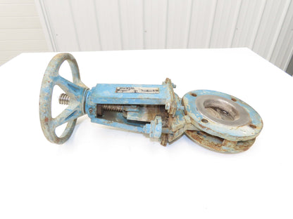 DeZurik 827 Flanged 3" Knife Gate Valve Rising Stem 316SS Disc Metal Seat