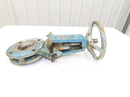 DeZurik 827 Flanged 3" Knife Gate Valve Rising Stem 316SS Disc Metal Seat