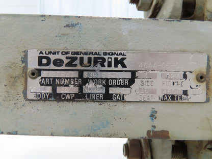 DeZurik 827 Flanged 3" Knife Gate Valve Rising Stem 316SS Disc Metal Seat