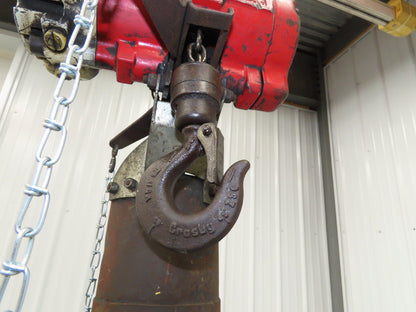 Aro R 1/4 Ton 500 LB Pneumatic Air Chain Hoist 7'10" Lift 7' Pull Chain