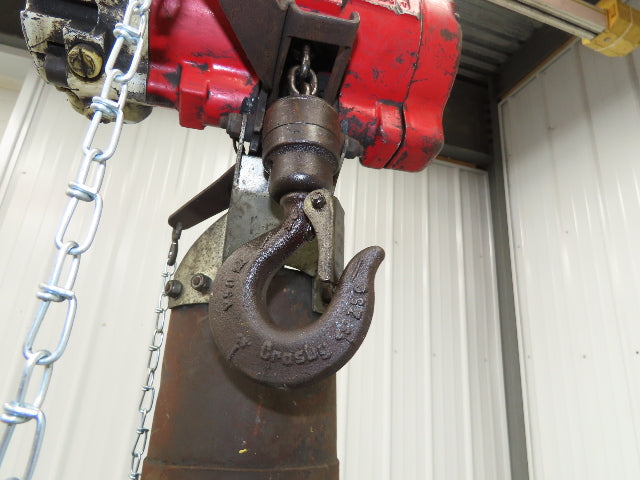 Aro R 1/4 Ton 500 LB Pneumatic Air Chain Hoist 7'10" Lift 7' Pull Chain