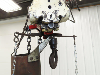 Aro R 1/4 Ton 500 LB Pneumatic Air Chain Hoist 7'10" Lift 7' Pull Chain